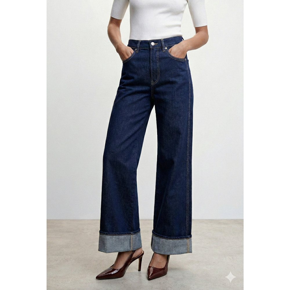 Veronica Beard Taylor High Rise Wide Leg Jeans NWT Indigo Rinse Size 26 $298